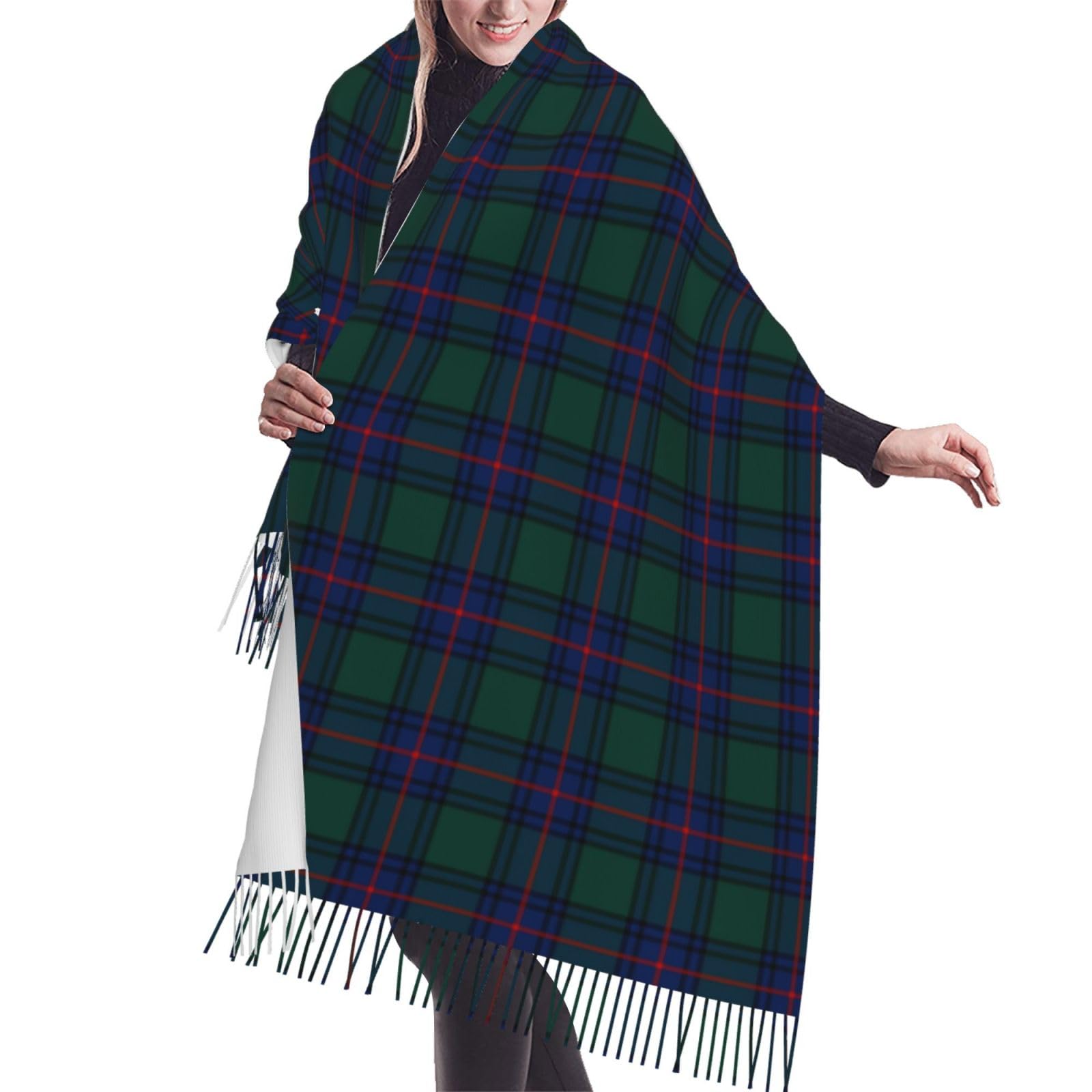 peiyeety Clan Shaw Tartan Cashmere Fringe Scarf Autumn And Winter Scarves The Most Soft Classic