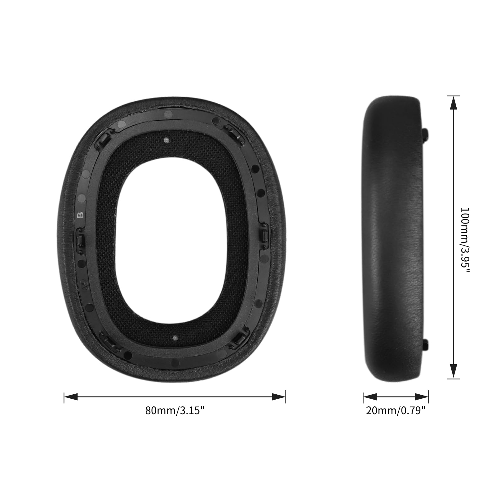 Cuscinetti auricolari di ricambio per cuffie Bowers & Wilkins PX8/PX7 S2 wireless con cancellazione del rumore (non compatibili con PX7), cuscinetti auricolari con isolamento acustico in memory