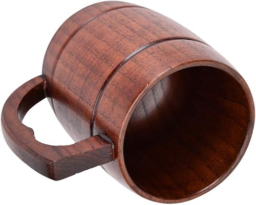 Miniatura 9 de Taza de cerveza de madera, taza de cerveza hecha a mano de 12 oz (13.5 fl oz), taza de té de madera maciza natural para cerveza, café, bebidas