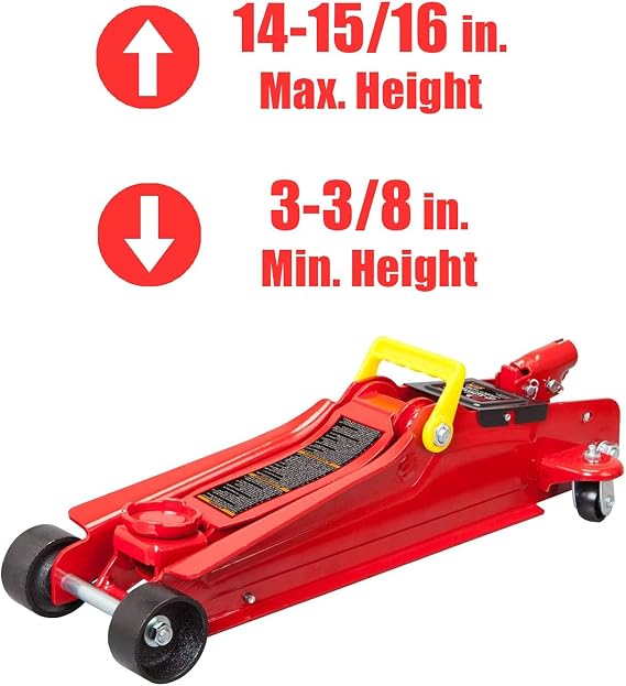 BIG RED 2.5 Ton (5000 lb) Capacity Hydraulic Low Profile Trolley Floor Jack
