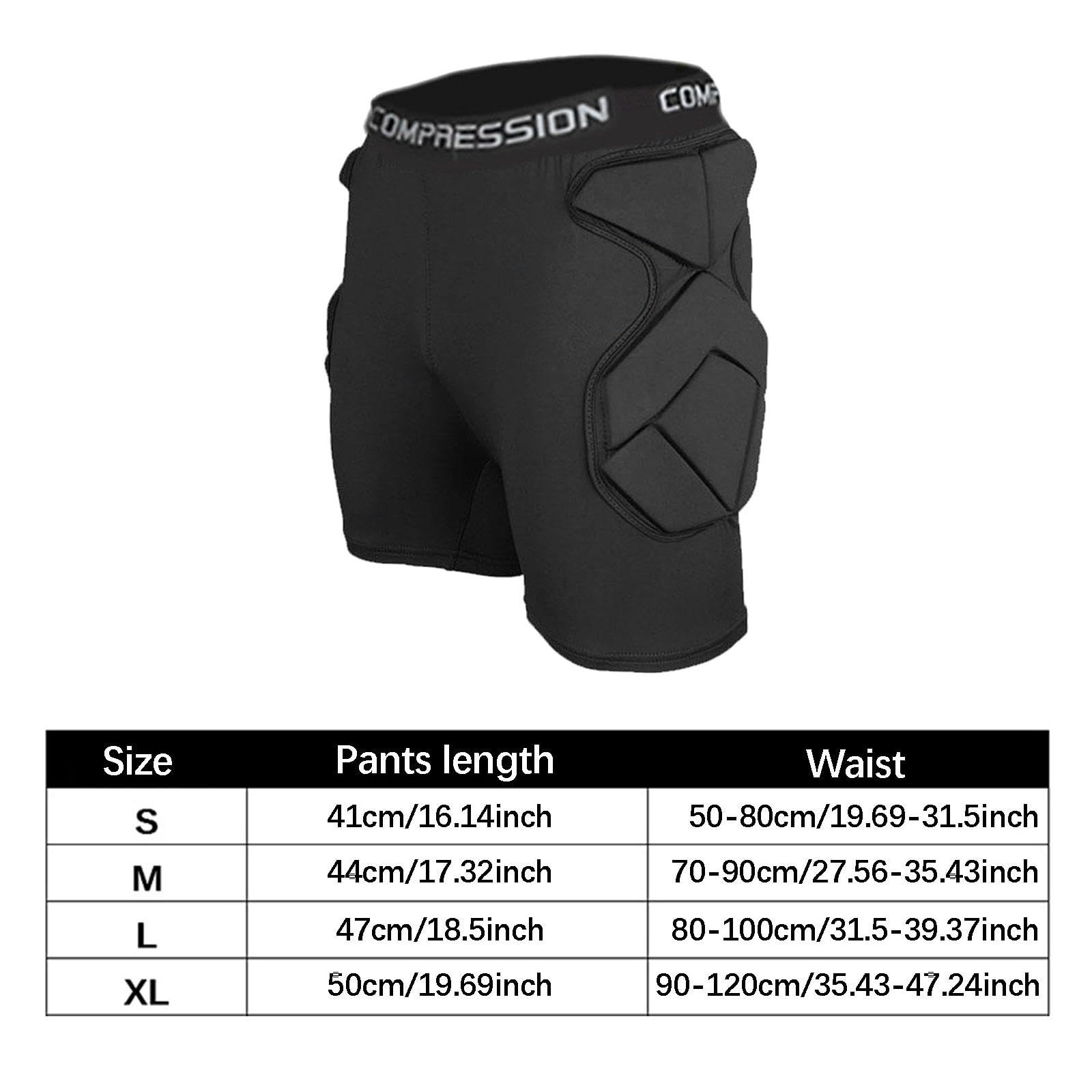 perfk Short de Protection pour Gardien de But, Protection des Hanches, Pantalon Court, Rembourrage en Mousse, Contre Les Chocs pour Le Football, Le