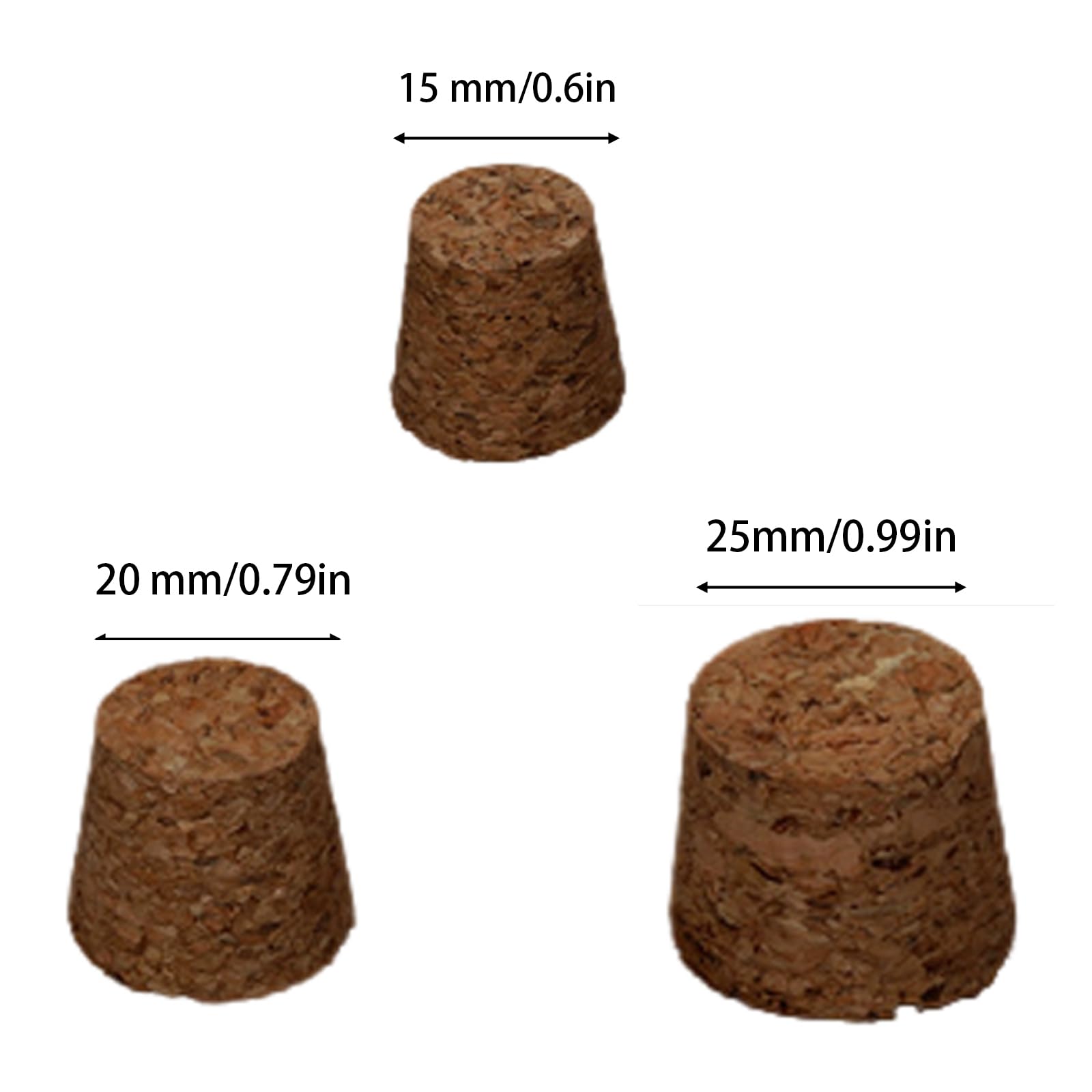 30 Piezas Corchos, Corchos Naturales, Tapones de Corcho, La Boca de la Botella para Varios Recipientes, Botellas, Botellas