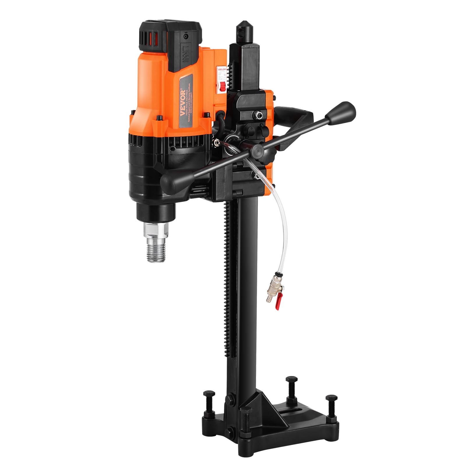 VEVOR Taladro de núcleo Vertical de 20-200 mm de Diámetro de Perforación con Soporte, Taladro de Núcleo de Hormigón de 3000 W Uso en Húmedo y Seco, Sin Sello de Agua para Hormigón