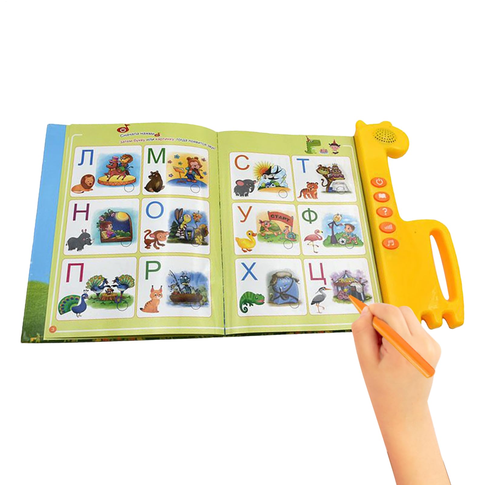 Libros Sonoros Juguete Educativo Interactivo Electrónico De Práctica | Ruso Infantil Herramienta Literaria Para Niños Hogar Viaje Aprendizaje Música Palabras