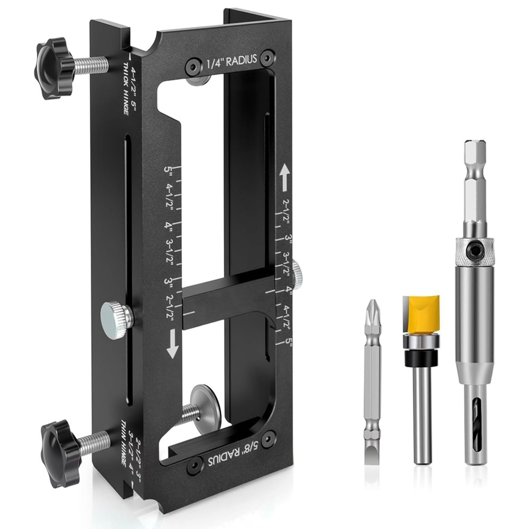 Ijsdnvjndx As Shown For 2.5-5" Length And Thicknesses Door Hinge Router Jig Door Hinge Router Template