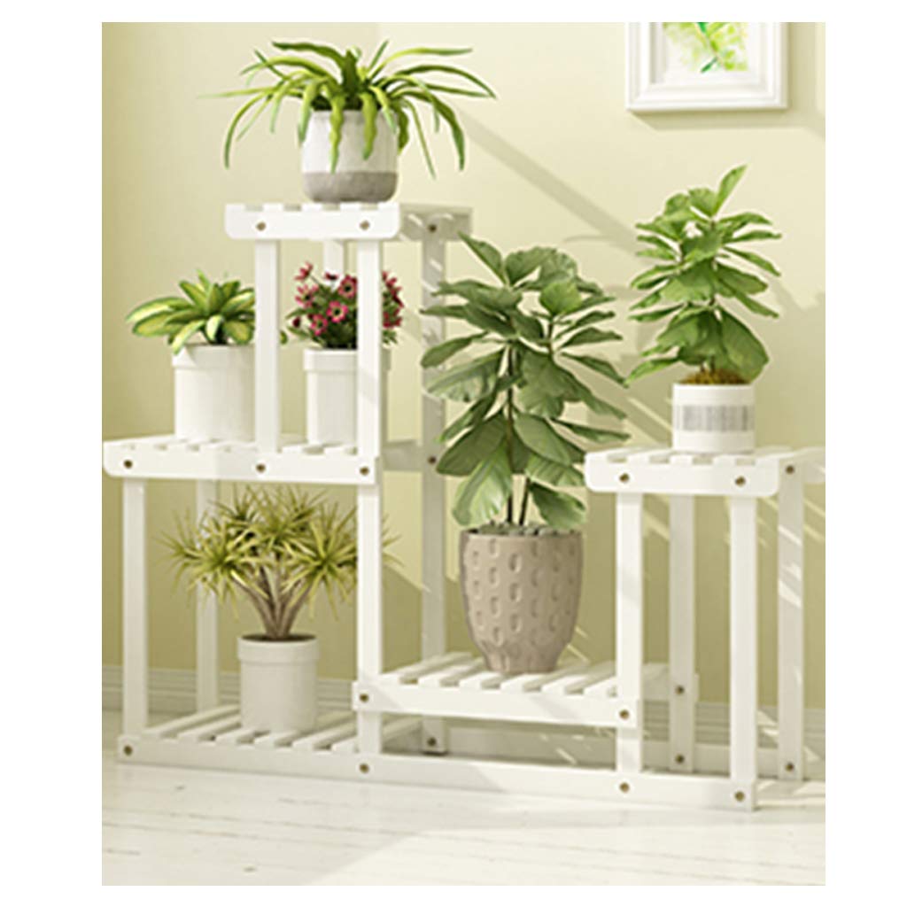 DQKHGFCAPG Solid Wood Plant Stand, Flower Pot Holder, Display Potted Rack /667(White,B)