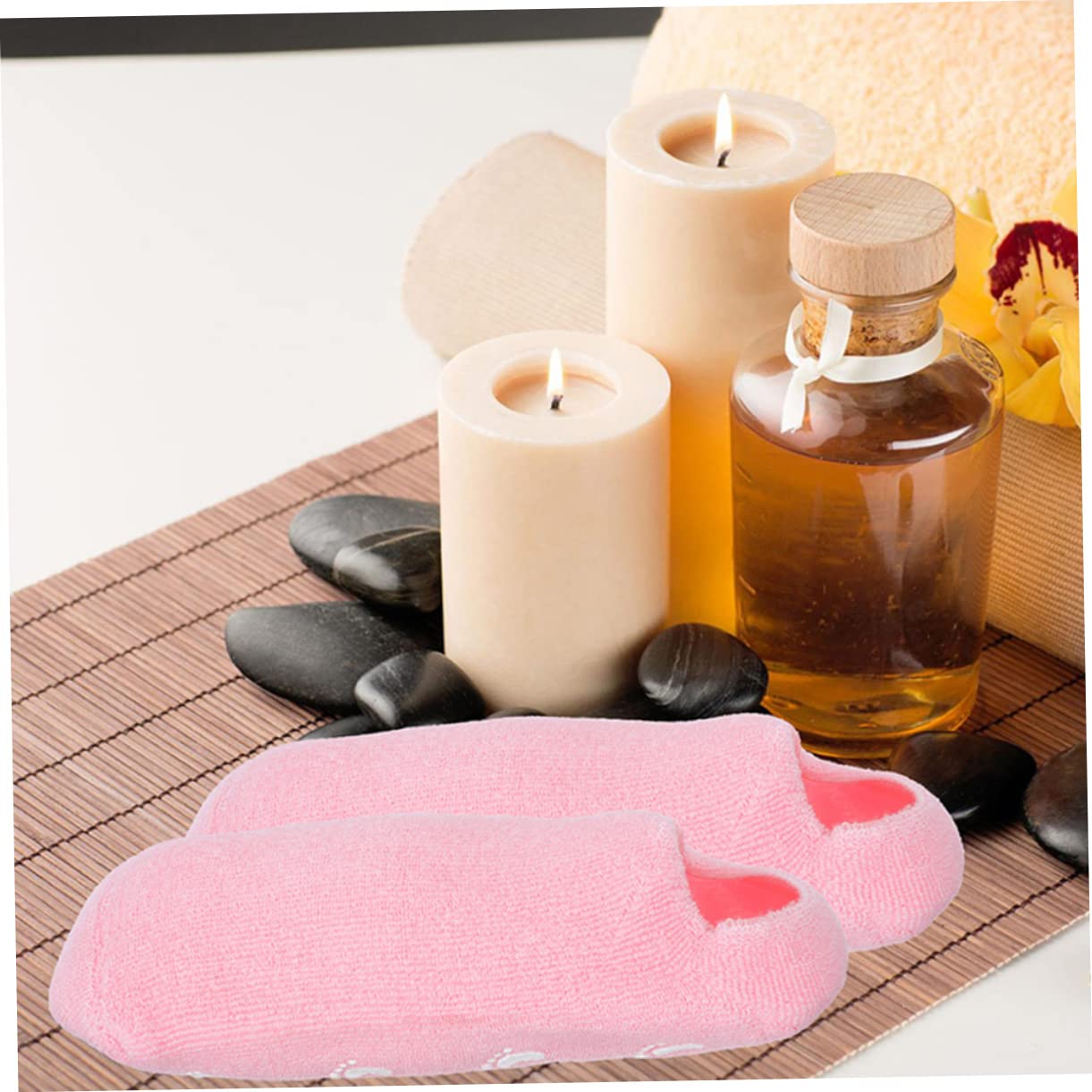 SHERCHPRY 3pares Calcetines Térmicos Antideslizantes Para Dormir Spa Hidratación Para Pies De Gel Para Mujer Cuidado De Pies Salón