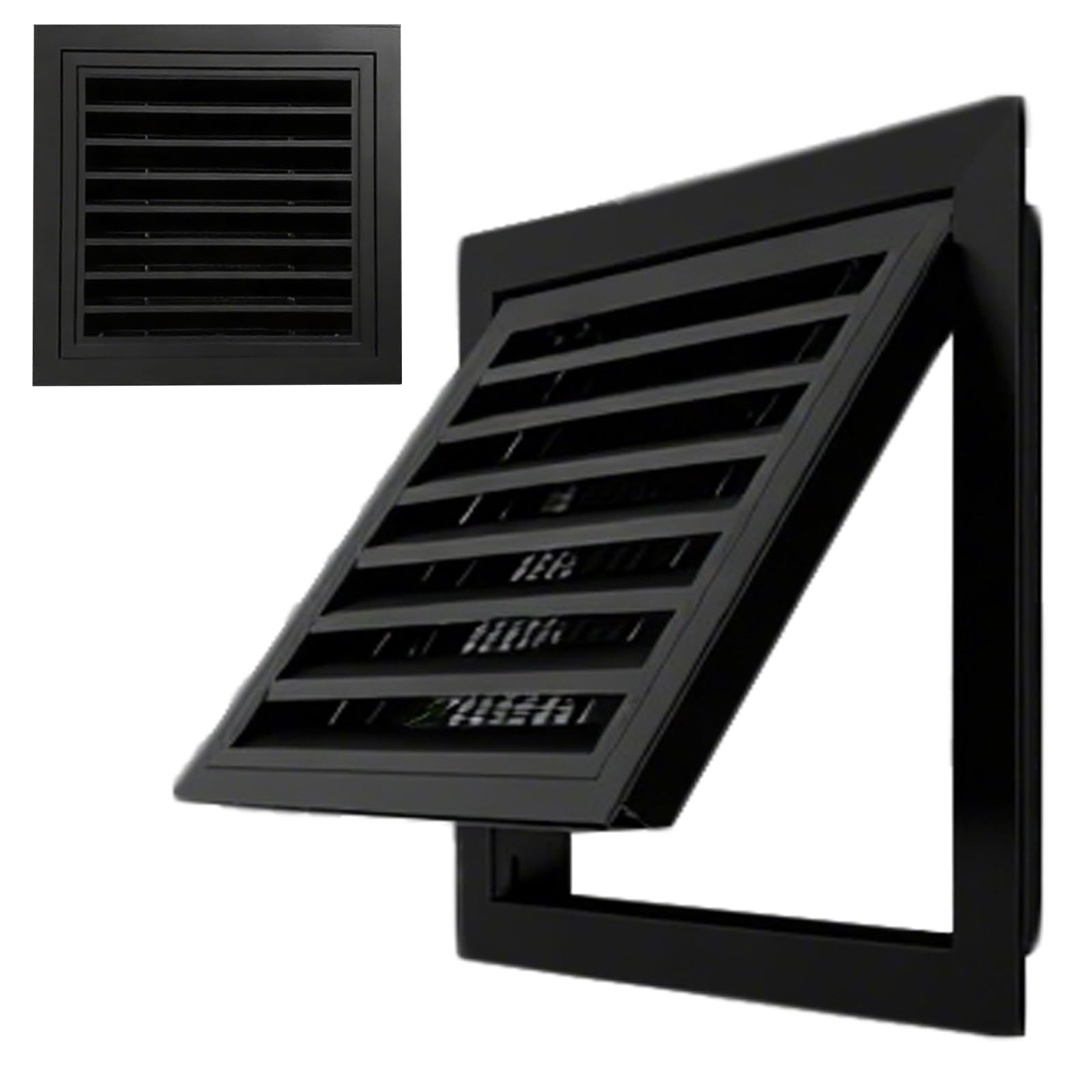 1 panel de acceso de aleación de aluminio resistente con rejilla filtrante, tamaño personalizable, para paredes y techos (negro, 50 x 55 cm)