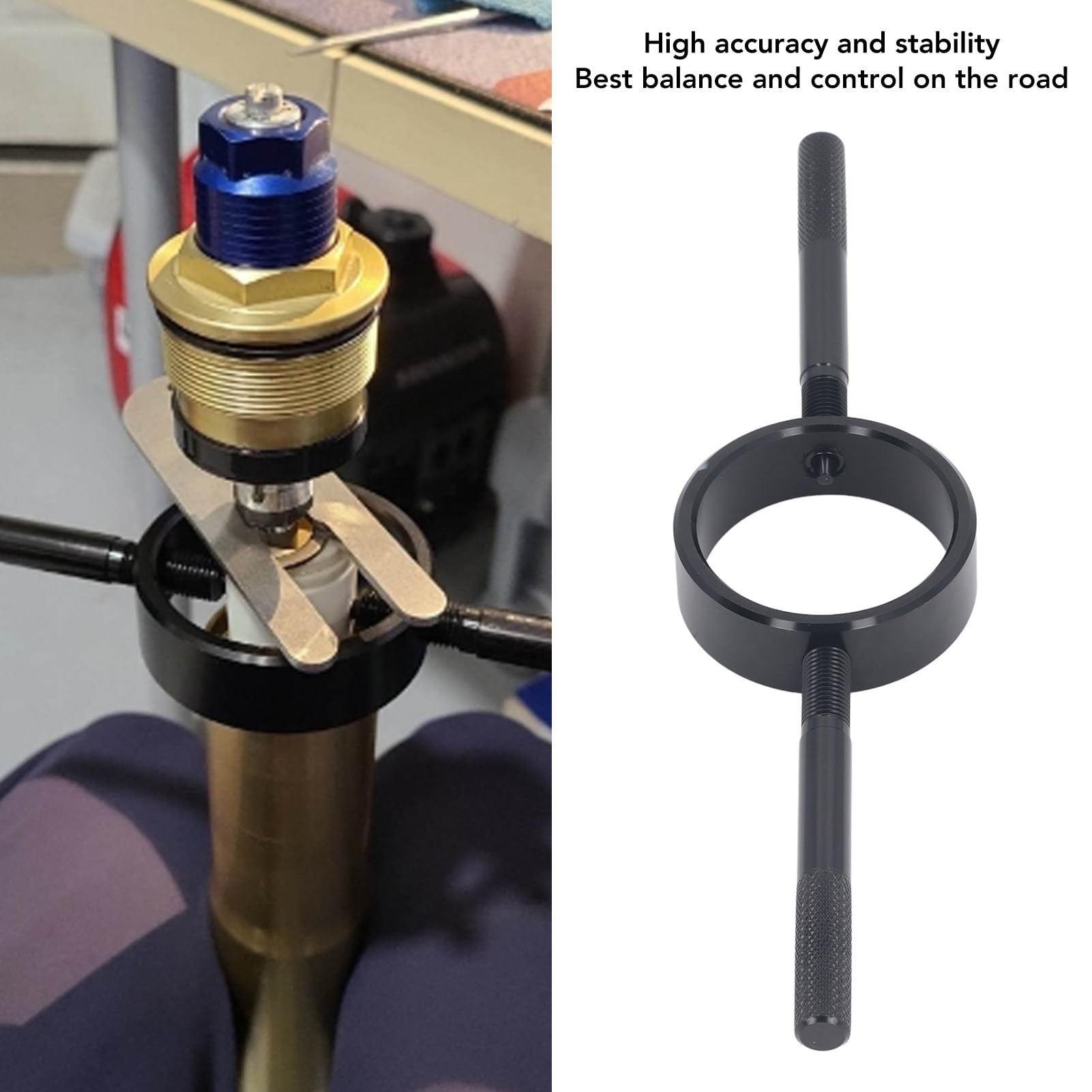 Outils de Compresseur de Ressort de Fourche de Moto, Kit d'entretien à Ressort de Fourche en Aluminium, Kit D'Outils pour L'Entretien des Ressorts HéLicoïdaux, pour Réparation et Entretien