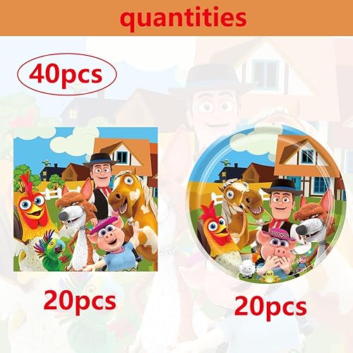 Miniatura 2 de 40 piezas de la granja de zenon suministros de fiesta, decoración de fiesta de niños y niñas, utilizado para decoración de fiesta de cumpleaños