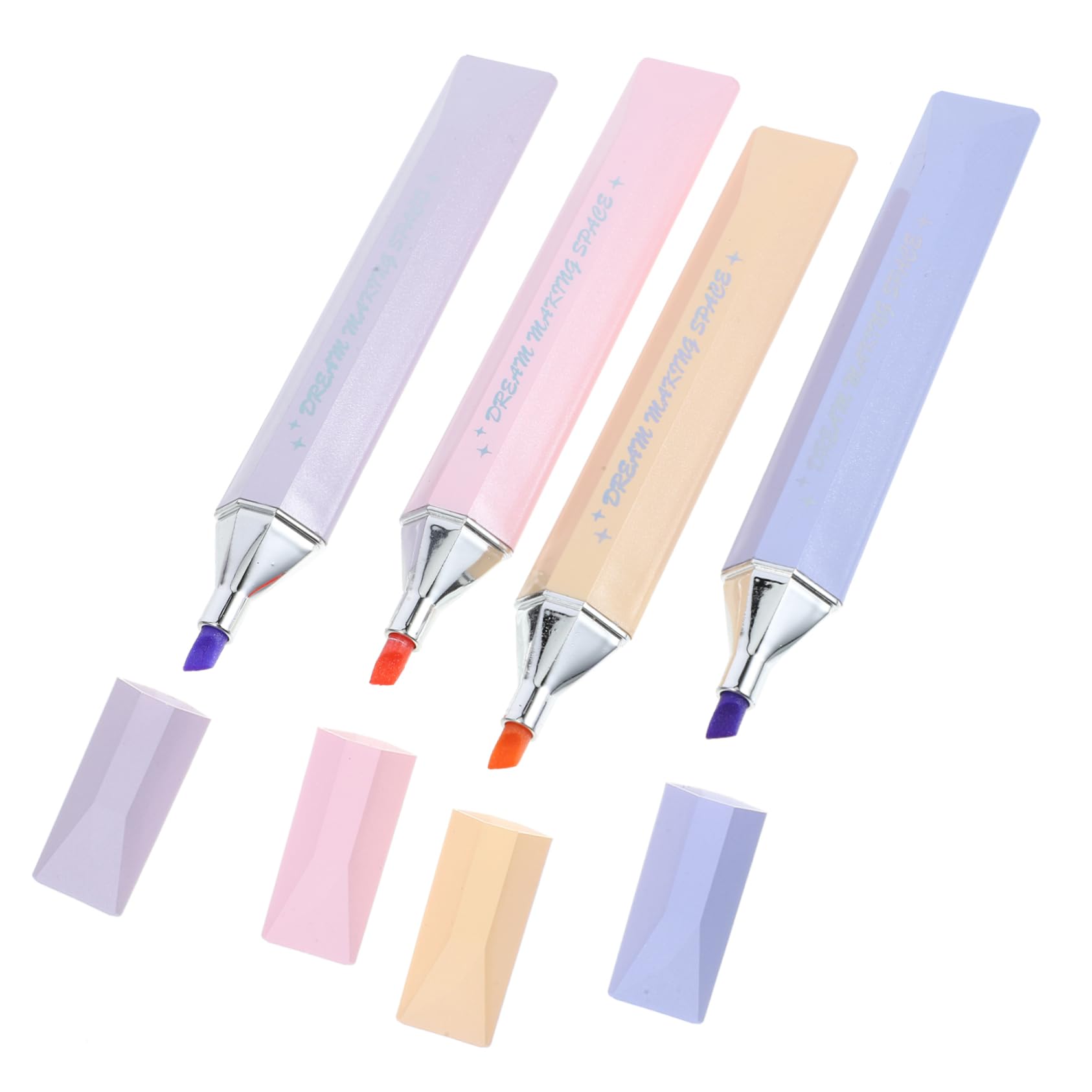 NUOBESTY Lot De 3 Surligneurs Adorables Marqueurs Détude Stylos Dapprentissage Marqueurs Pour Étudiants 12 Couleurs 4 Pièces X 3