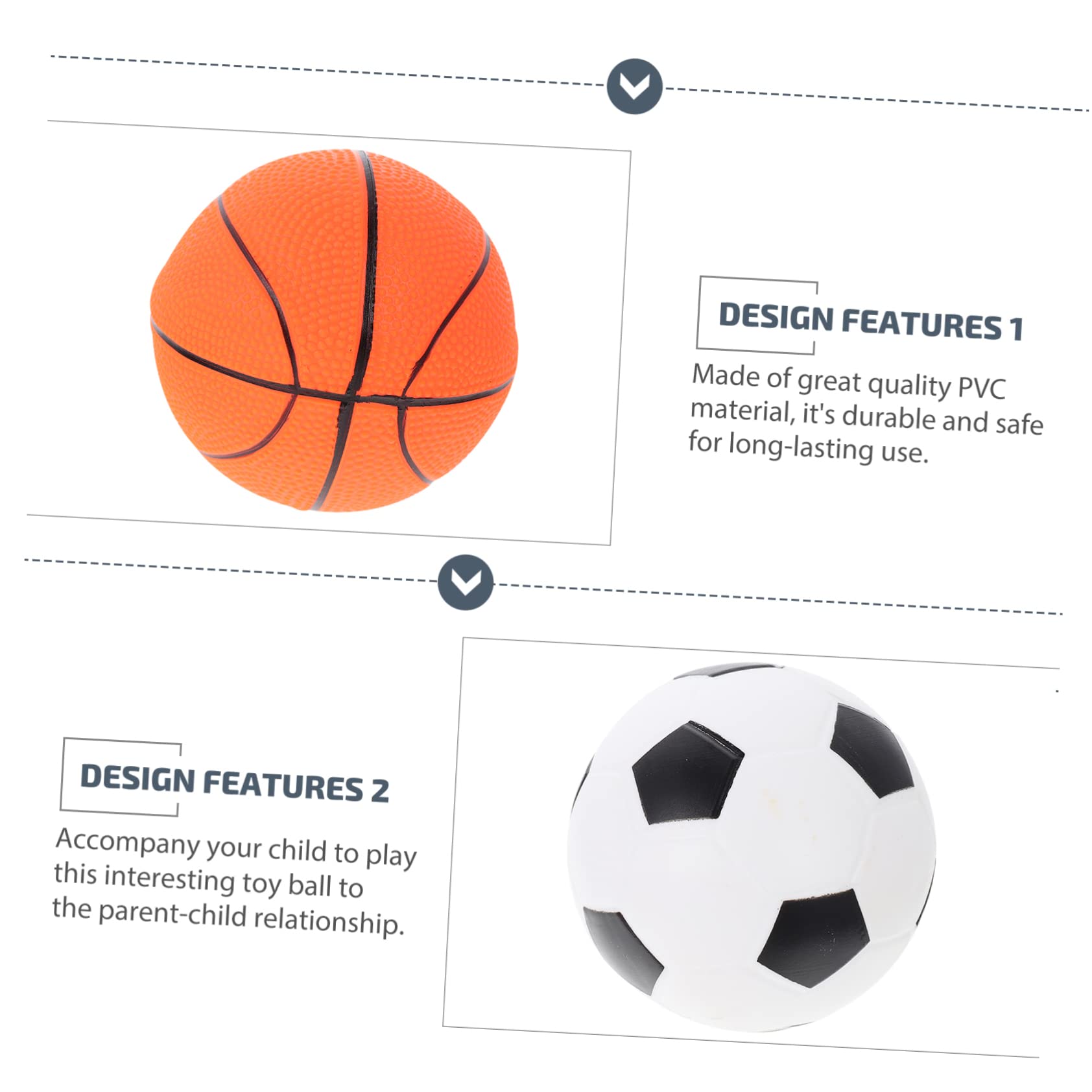 SUPVOX Mini Basketball for Boys and Girls 12cm PVC Foam Inflatable Ball Child Basketball Toy Simulation Football