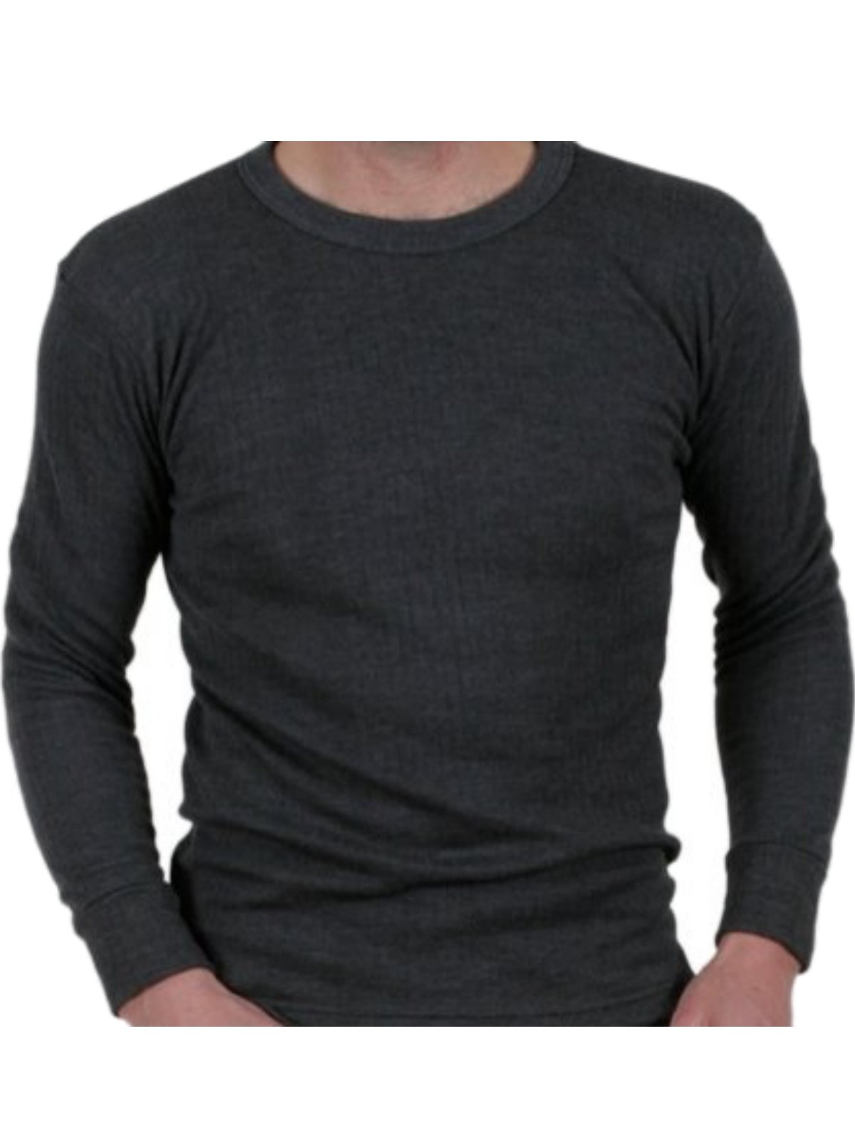 Hduk Mens Thermal Underwear Men's Charcoal Quality Thermal Long Sleeve Top / T-Shirt / Underwear - Available In White / Blue / And In Sizes Small / Medium / Large / X Large / Xx Large (X Large - To Fit Chest 44-46" (112-117 Cms), )