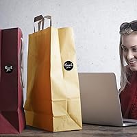 Vista 5 de 1.5" Thank You Labels - Round Stickers for Small Business, 500 Labels Per Roll