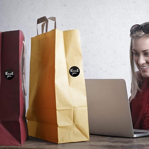 Miniatura 5 de 1.5" Thank You Labels - Round Stickers for Small Business, 500 Labels Per Roll
