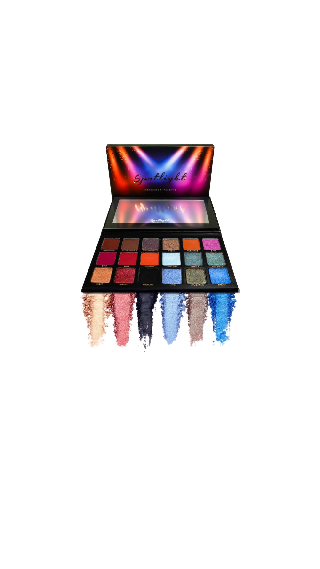 Spotlight Eyeshadow Palette, 18 Rich, Highly Pigmented Shades (Matte, Shimmer, Metallic, Duochrome) for All Skintones - Image 2