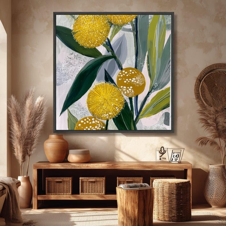 Plantes à feuilles vertes en tableau pour illuminer les murs sombres