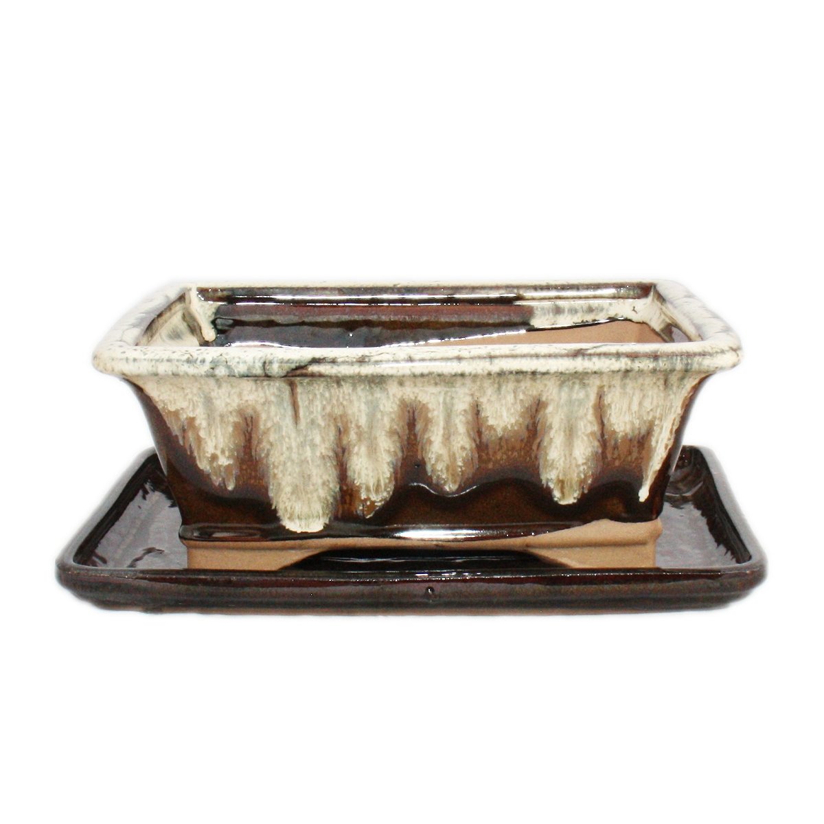 Coupelle à bonsaï carrée modèle G93 idéale pour décorer un salon de style zen