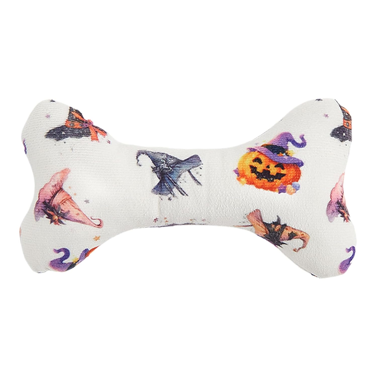 Shinsto Squeaker Bone Dog Toy Halloween Edition Plush Stuffed Chew Toy for Teething Puppies Small Medium Dogs Type