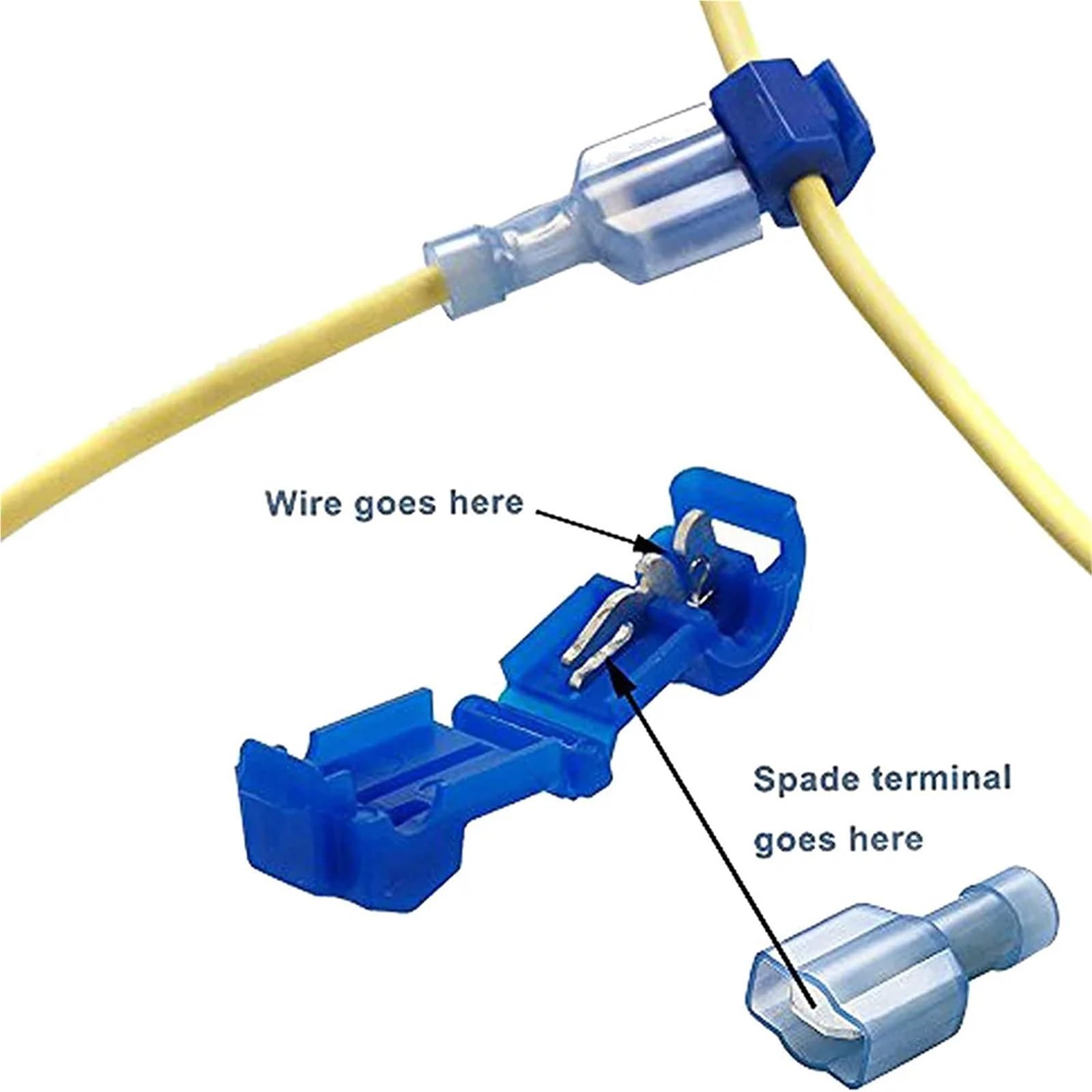 Cosses à sertir isolées, connecteurs de fils, kit dérivation en T, dérivations câbles électriques déconnexion rapide(480PCS with pliers)