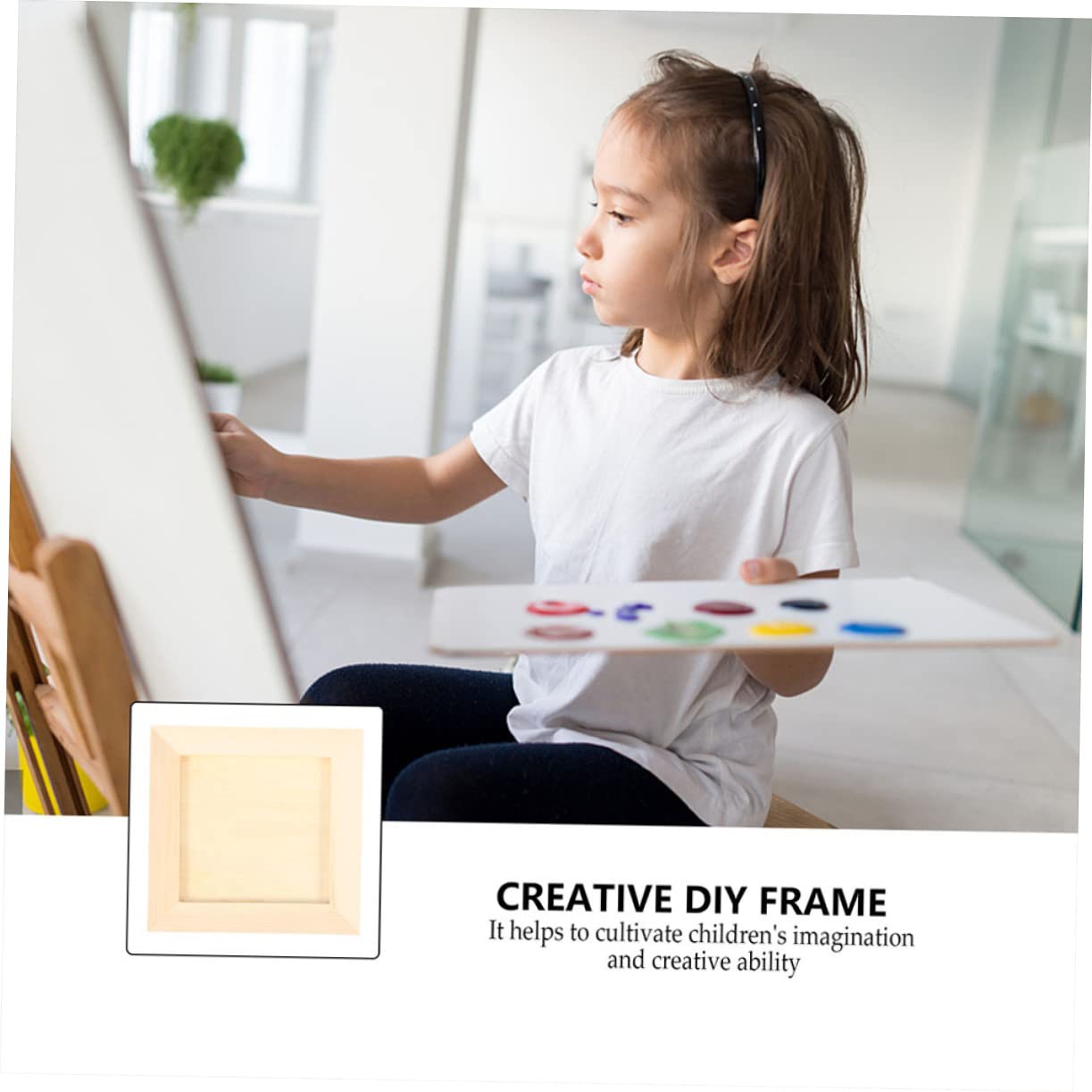 LALAFINA 4pcs DIY Clay Picture Frames for Boys and Girls Artwork Changeable Decorative Boys and Frames