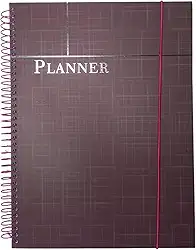 Planner de Organização e Produtividade | Gerenciamento Diário de Tarefas, Metas e Finanças | Capa Dura com Elástico, 96 Folhas | Ideal para Estudos, Trabalho e Rotina Pessoal | Cores: Preto, Azul, Cinza e Rosa (Planner Rosa)
