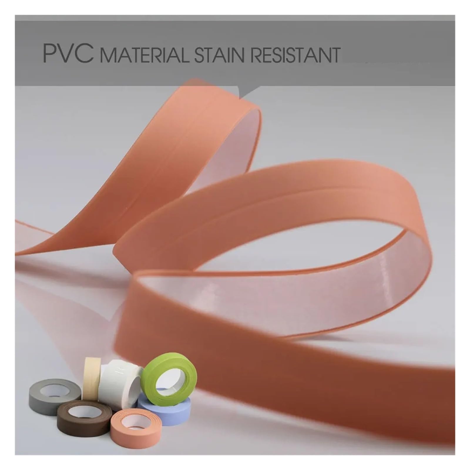 Nastro sigillante, Nastro Autoadesivo in PVC da 2 Rotoli for Adesivo Parete for Bagno di casa Bordo lavandino WC(Gray,3.2Mx36mm)