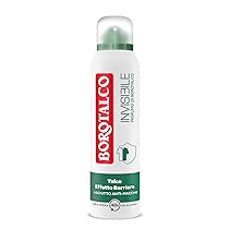 Borotalco, Deodorante Spray Invisibile Verde, Formula Senza Alcool con Talco Effetto Barriera, Cattura e Non Trasferisce Aloni, 48h di Efficacia, Profumo di Borotalco – 1 Flacone da 150 ml