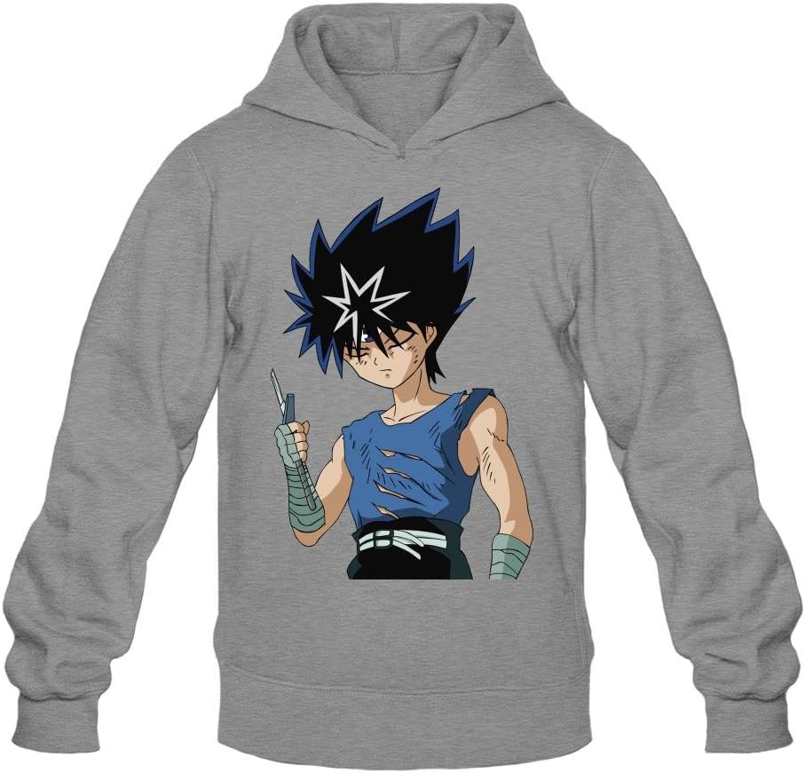 JUXING Men's YuYu Hakusho Hiei Hoodie XXL Dark Grey