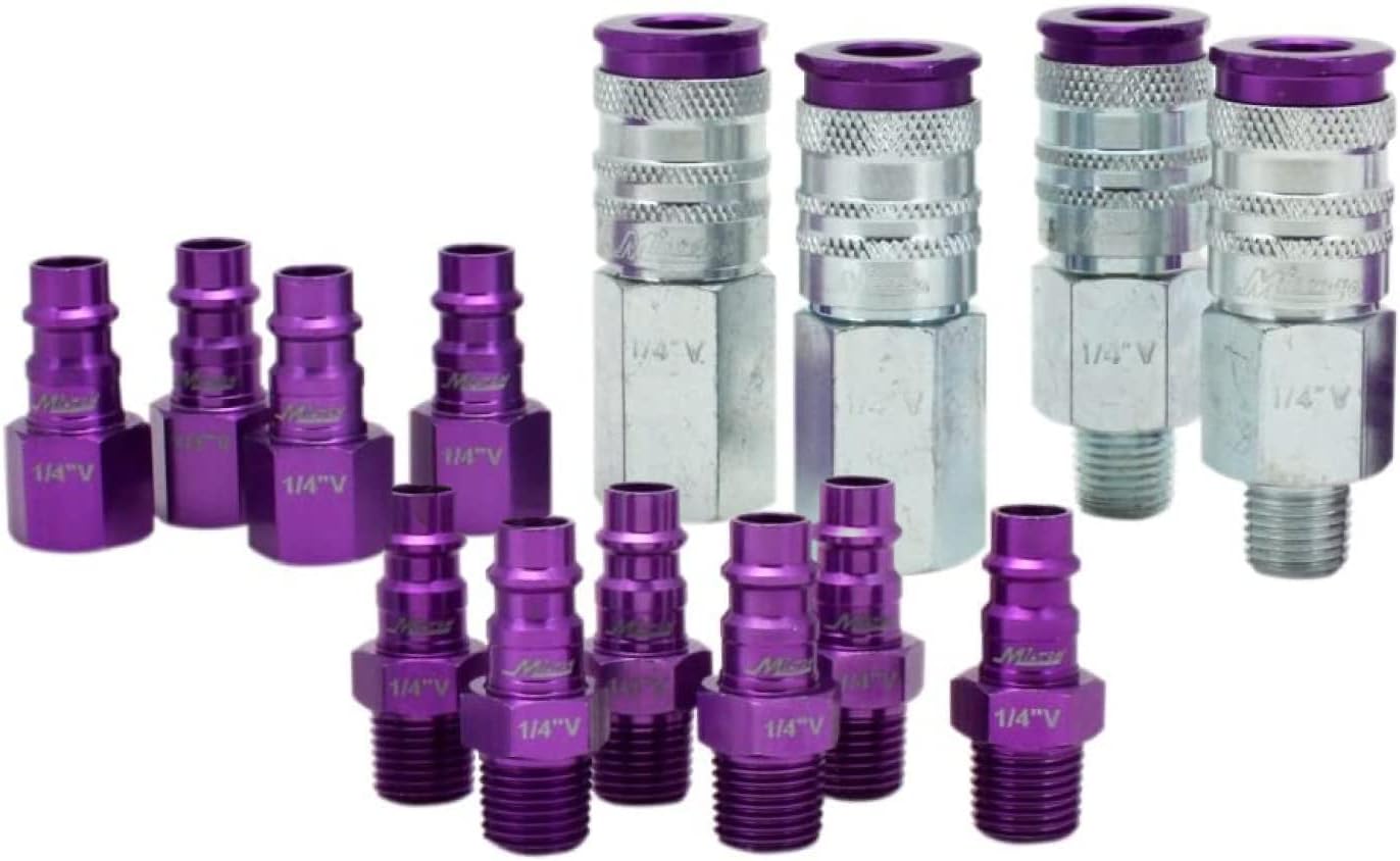 314VKIT Kit, 14pc Hi-Flo V style 1/4", Purple