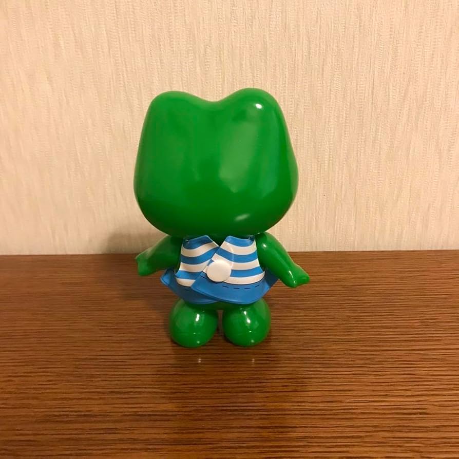 コーワ紙袋つき!ぜんまいで踊る!ダンシングガーコ興和ケロちゃんコロちゃんソフビ蛙 コーワ紙袋つき激レア昭和レトロ☆置き物カエル陶器ケロちゃん