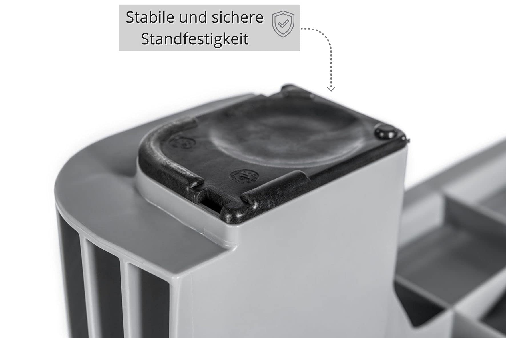 Palettenbox 1200x800x580mm, Boxfabrik NOAH L, Großbehälter, Umzugsbehälter, Transportbox, Kunststoffbehälter, Containerwagen, Transportwanne, Made in Germany (Blau, Füße)