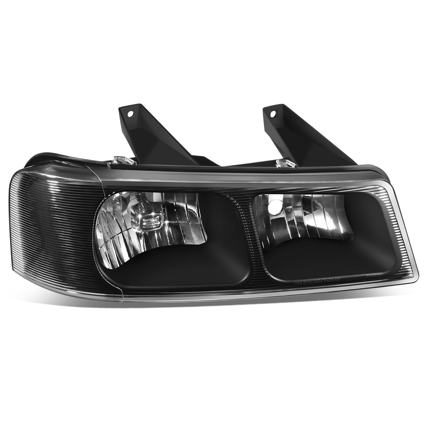 Auto Dynasty Factory Style Halogen Headlight Assembly Compatible with Chevy Express GMC Savana 1500 2500 3500 4500 2003-2024, Passenger Right Side, Black Housing Clear Corner