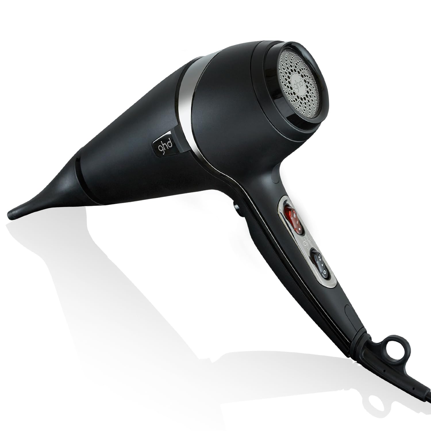 Air Hair Dryer — 1600w Professional Blow Dryer, Salon Strength Motor, Concentrator Nozzle, Adjustable Temperature Setting, and Ionic Technology for Super-Fast Drying — Black