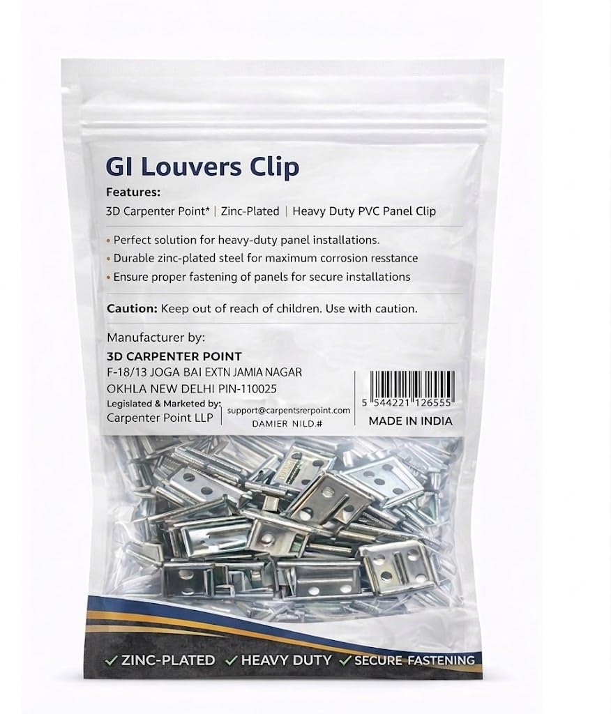 GI Louver Clips - Secure PVC Panels -2
