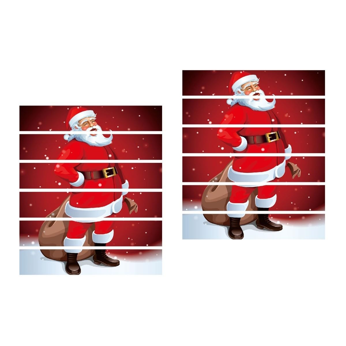 OSALADI 2pièces Autocollants De Noël Avec Père Noël Pour Décoration Escaliers Autocollants Adhésifs Non-fading Pour Intérieur Pour Maison Fêtes