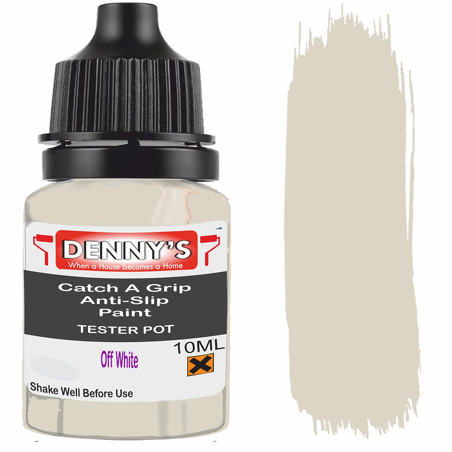 SCOOBYS PAINTS BACK IN THE MIX Catch A Grip Anti Slip Floor Paint – Non Slip Coating for Steps, Railings & Garages – 170 Colours, High Adhesion, Quick Dry, Multiple Sizes (Off White, 10ml Tester Pot)