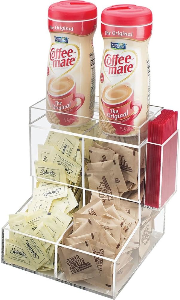 Classic 2 Section Coffee Condiment Organizer