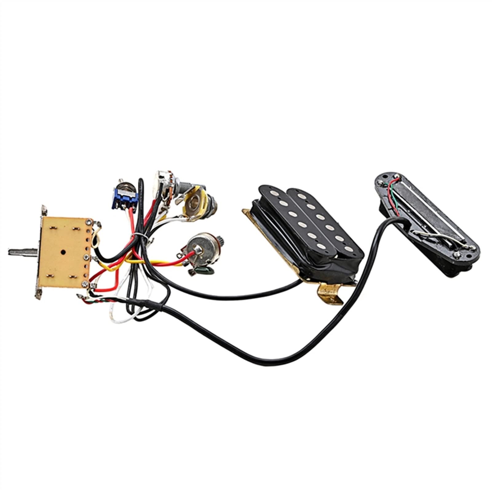 Vorverdrahteter Gitarren-Kabelbaum Mit Dual-Hot-Rail-Humbucker-Tonabnehmer-Set Für for ST-E-Gitarren-Ersatz E-Gitarre Kabelbaum Prewired Kit