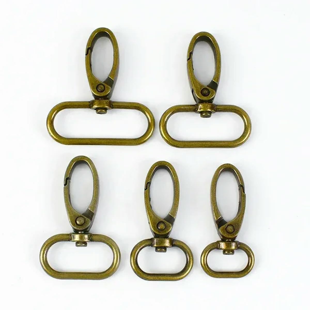 10/50 piezas de hebilla de metal para correa de bolso, cierre de langosta giratorio, correa de mochila, clip de gatillo, ganchos a presión, percha para bolso, accesorios de bricolaje, 25 mm, 50 piezas