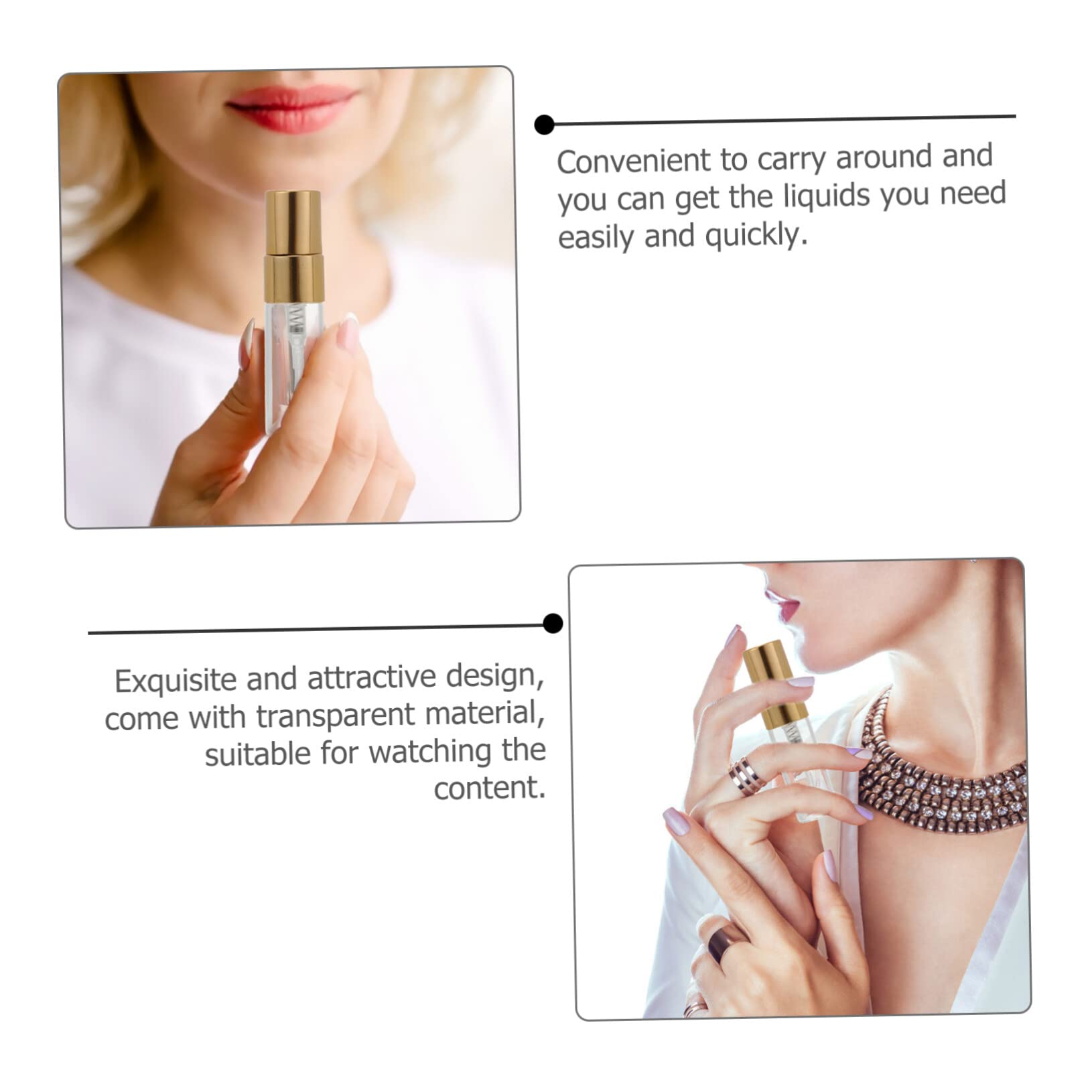 minkissy 40piezas Botellas De Perfume Mini De Frascos De Reutilizables Para Viaje Atomizadores De Spray Portátiles Para Cosméticos y Fragancias