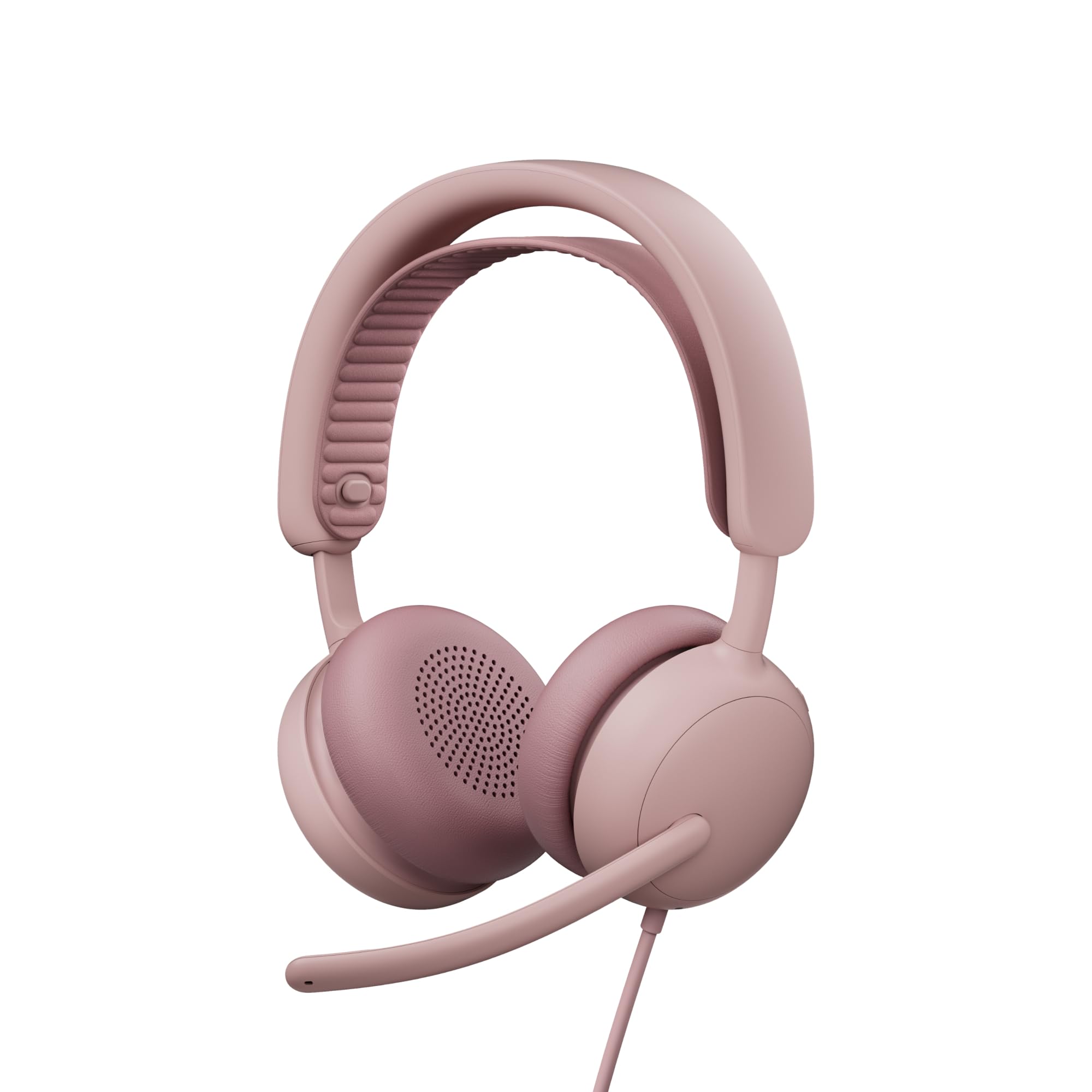 Logitech Zone Wired 2 - Noise-cancelling headset with adaptive hybrid ANC, USB-C with USB-A adapter - Rose