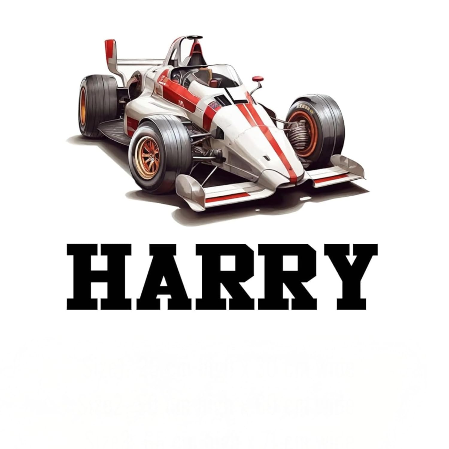 Personalised Race Car Wall Stickers with Name – Boys Name Vinyl Wall Decal for Boys Bedroom, Kids Room & Nursery Decor - JR Decal