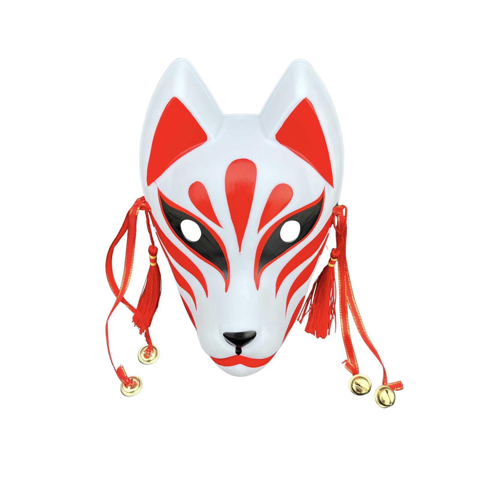 YangYong Fox Cosplay Mask for Masquerade Ball Party Halloween, Japanese Kitsune Kabuki