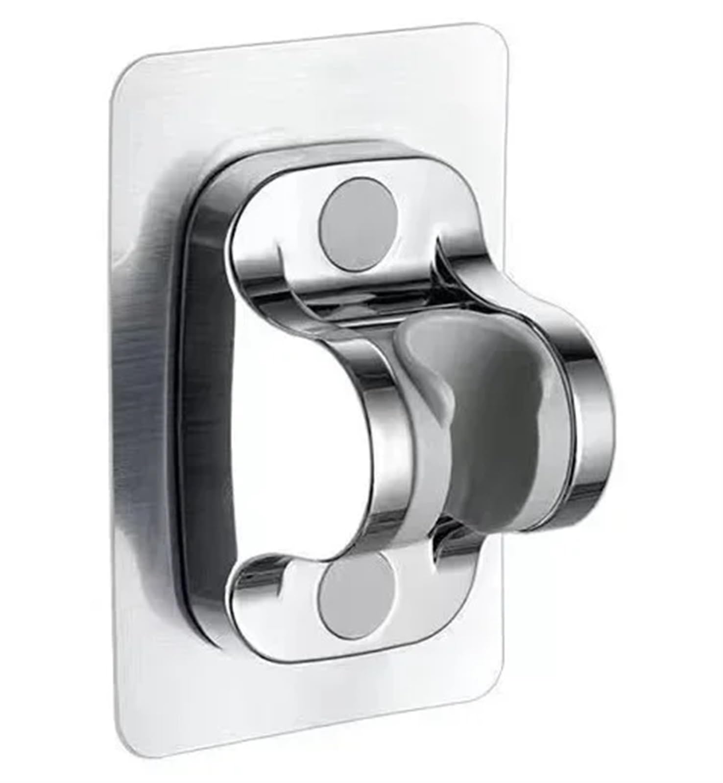 Shower Head Holder Self-Adhesive Shower Holder Adjustable Head Nozzle Handheld Punch-Free Multi Angle Rotation Bracket(Silver)