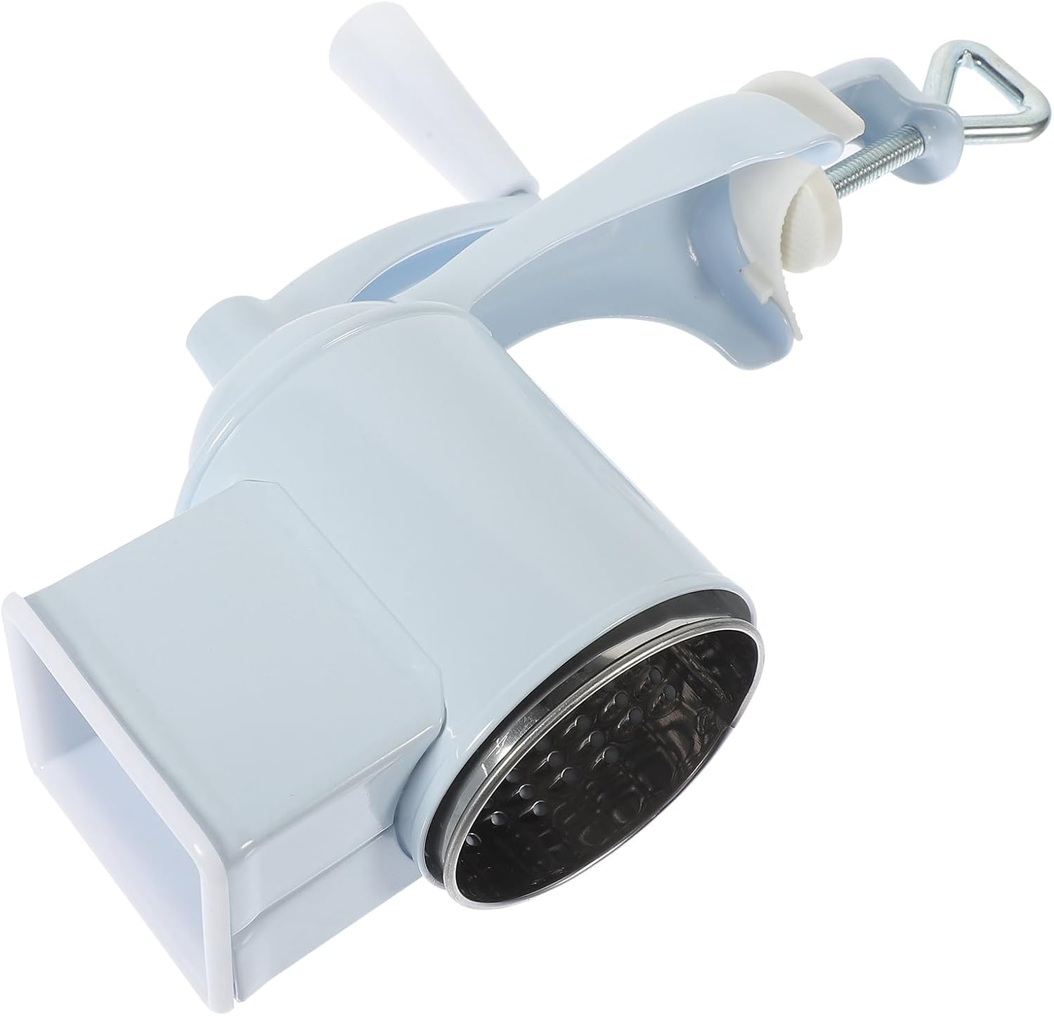 Mikinona Manual Cheese Grater Hand Crank Heavy-duty Nuts Grinder Vertical Multifunctional Household Kitchen Tool White Single-blade for Cheese, Chocolate, Truffle Grating