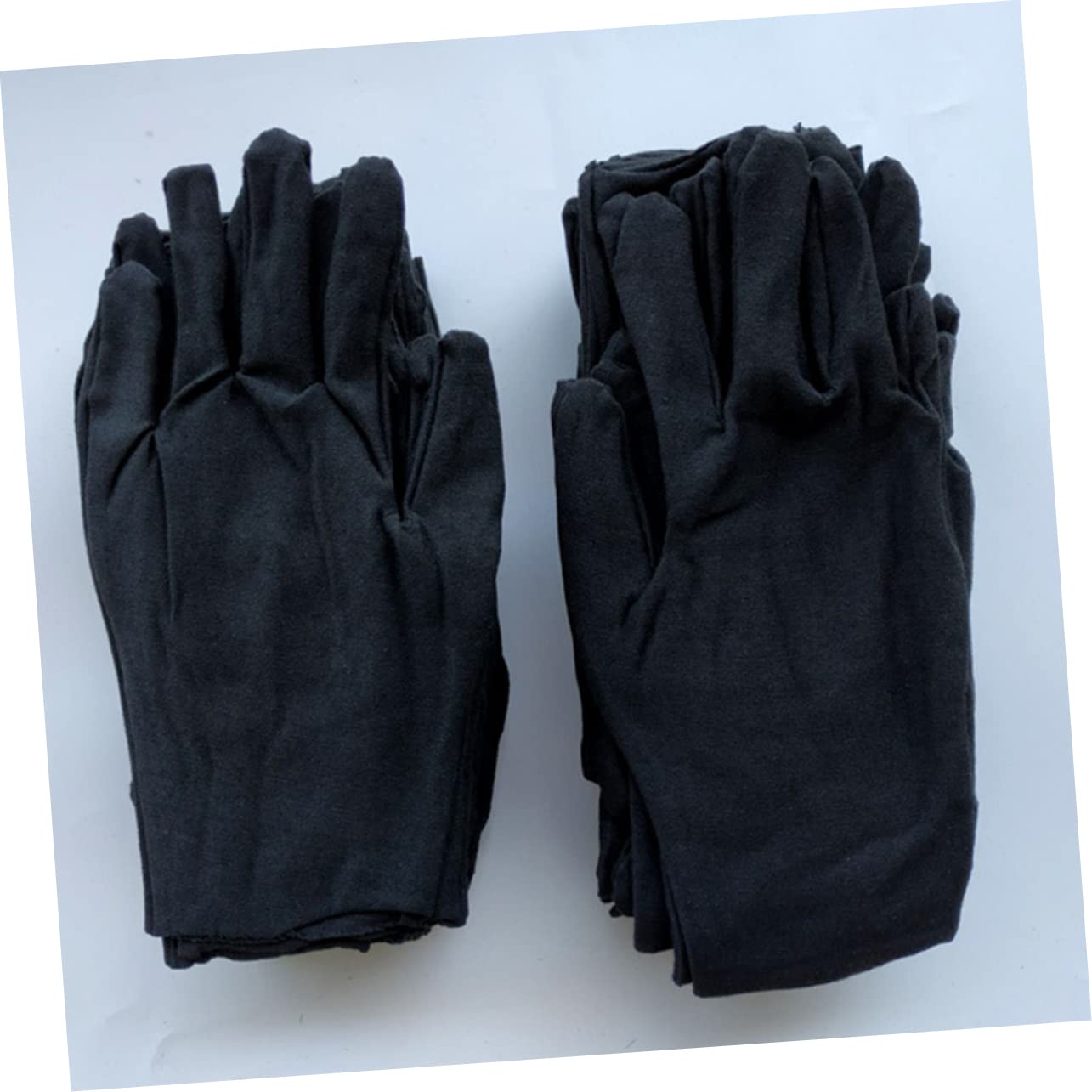 Didiseaon Guantes 12 Pares de Trabajo Negro de Algodón para Jardinería