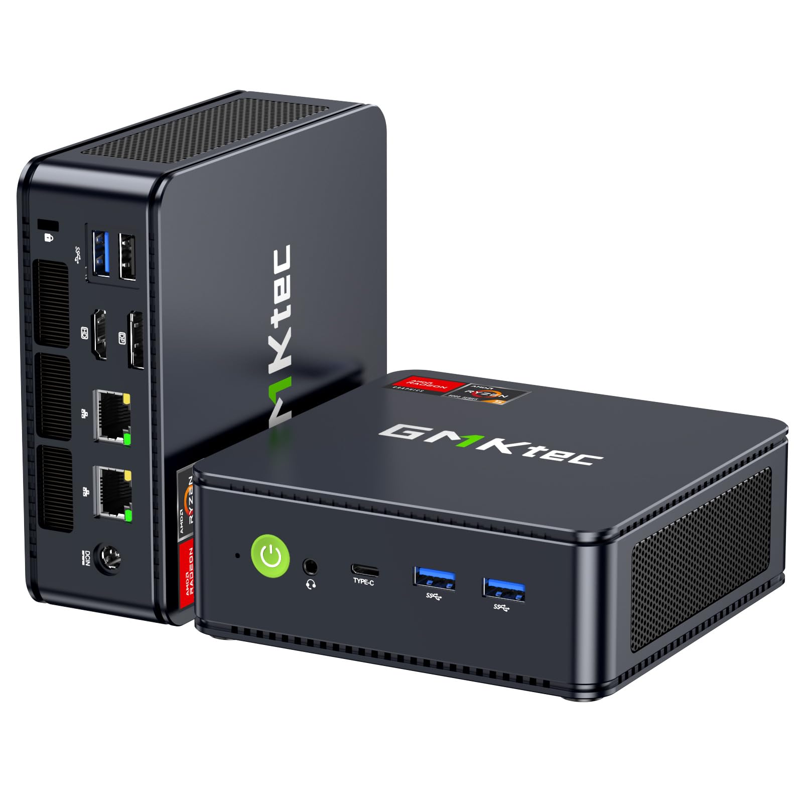GMKtec Mini PC Ryzen 5 7640HS(Superior al 6800H) con Gráficos AMD Radeon 760M, 16GB DDR5 + 512GB PCIe3.0 SSD, M6 Ultra Micro PC con Doble LAN 2.5G/WiFi 6E/Triple Pantalla 4K/USB4 para Gaming