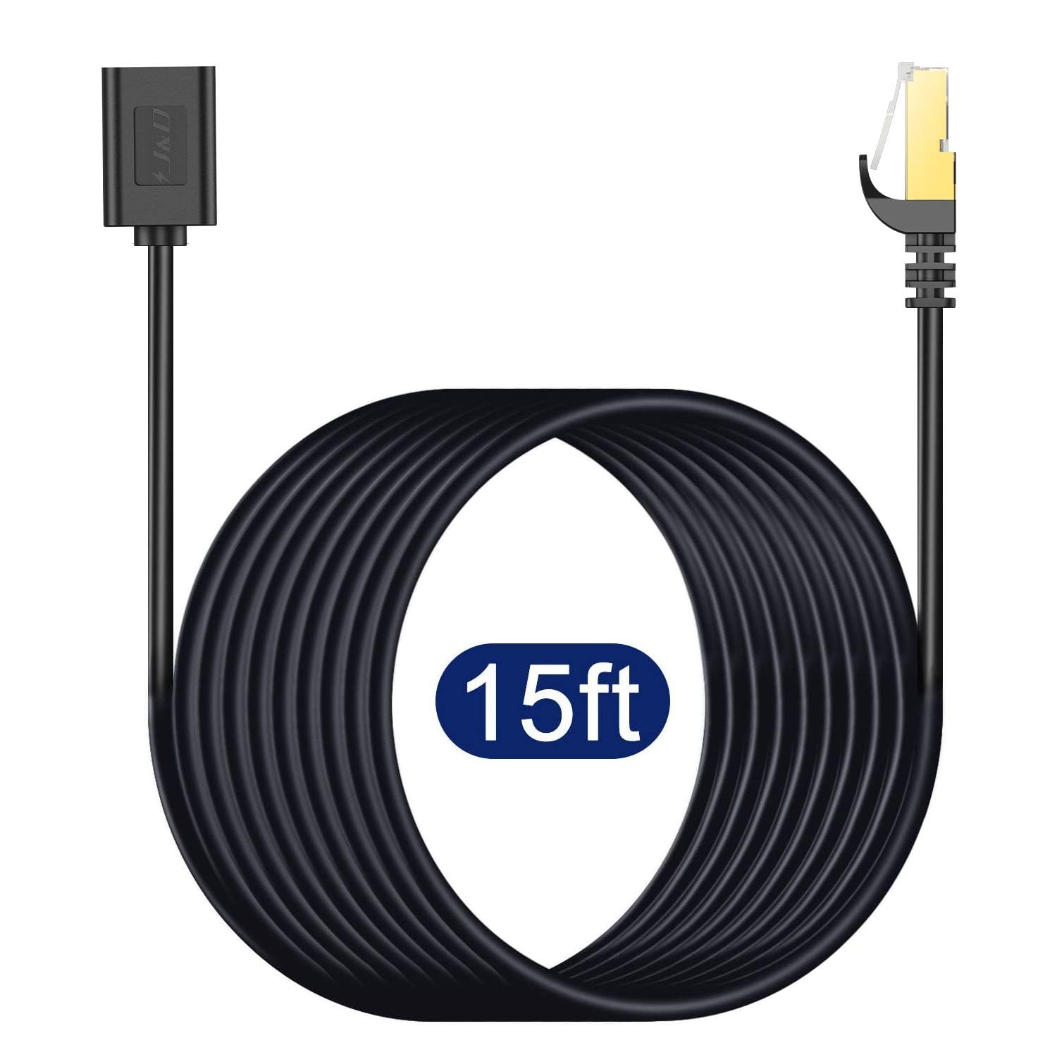J&D Cable Ethernet Cat6 4,5 m (Paquete de 10), RJ45 Chapado en Oro, 10Gbps para Juegos/Streaming/Redes, Interior y Exterior