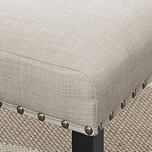 Roundhillfurniturebionytanfabricdiningchairswithnailheadtrimsetof2browntan Urban Country Home Decor Roundhill furniture biony tan fabric dining chairs with nailhead trim set of 2 brown tan urban country home decor